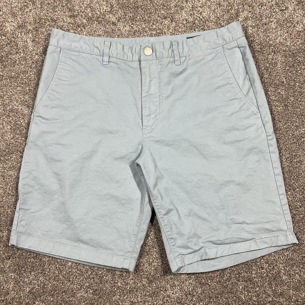 Bonobos Chino Shorts Mens 34 Cotton Blue Lightweight Slim Fit 9" Flat Front Golf